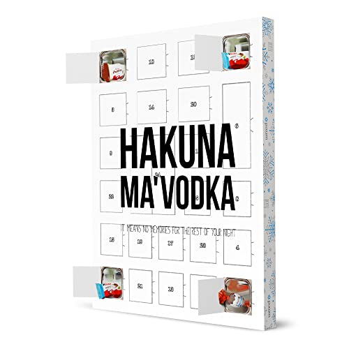 artboxONE Adventskalender XXL mit Produkten von Kinder® Hakuna Ma'Vodka Adventskalender Typografie von artboxONE