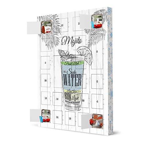 artboxONE Adventskalender XXL mit Produkten von Kinder® Mojito Cocktail Wood Adventskalender Essen & Trinken/Alkohol von artboxONE