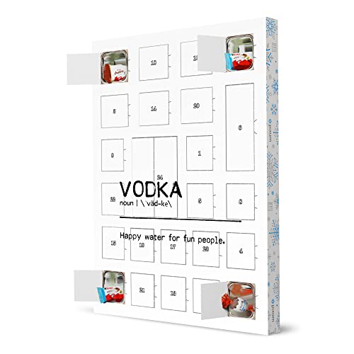 artboxONE Adventskalender XXL mit Produkten von Kinder® Vodka Quote Adventskalender Typografie von artboxONE