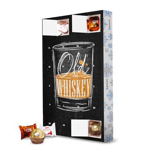 artboxONE Adventskalender mit Pralinen von Ferrero Alte Whisky Farbe Adventskalender Essen & Trinken von artboxONE