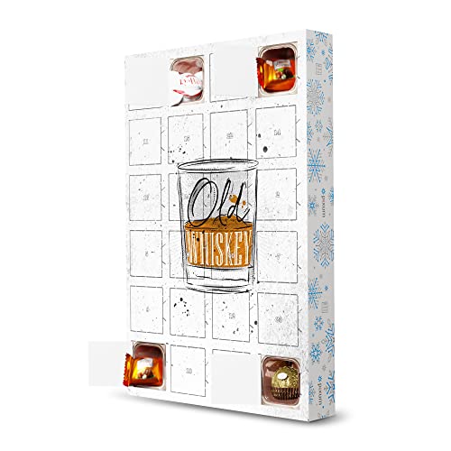 artboxONE Adventskalender mit Pralinen von Ferrero Old Whiskey Paper Adventskalender Essen & Trinken/Alkohol von artboxONE