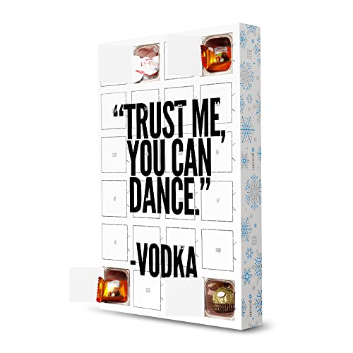 artboxONE Adventskalender mit Pralinen von Ferrero Trust ME You CAN Dance - Vodka Adventskalender Typografie von artboxONE