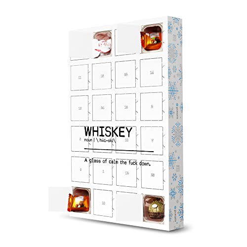 artboxONE Adventskalender mit Pralinen von Ferrero Whiskey Quote Uncensored Adventskalender Typografie von artboxONE