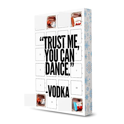 artboxONE Adventskalender mit Produkten von Kinder® Trust ME You CAN Dance - Vodka Adventskalender Typografie von artboxONE