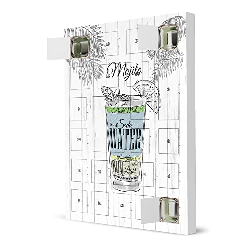 artboxONE Adventskalender zum Selbstbefüllen Mojito Cocktail Wood Adventskalender Essen & Trinken/Alkohol von artboxONE