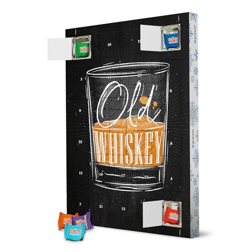 artboxONE Nachhaltiger Adventskalender Alte Whisky Farbe mit Tony's Chocolonely Adventskalender Essen & Trinken von artboxONE