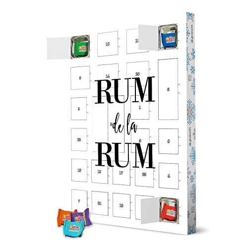 artboxONE Nachhaltiger Adventskalender Rum de la Rum mit Tony's Chocolonely Adventskalender Typografie von artboxONE