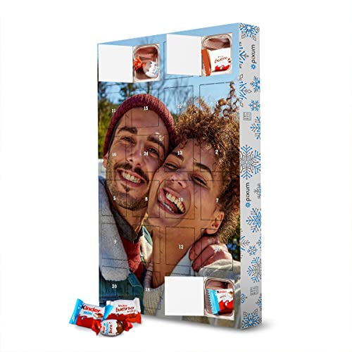 Pixum Adventskalender mit Produkten von kinder® mit eigenem Foto - personalisierbares Geschenk - Dein Bild als Adventskalender - Schokoadventskalender selbst gestalten von artboxONE