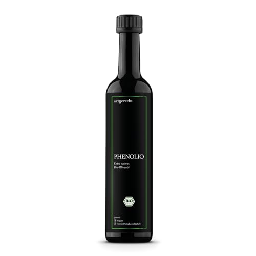 Phenolio Natives Bio-Olivenöl - Extra Natives Olivenöl mit hohem Polyphenolgehalt | 500ml | Kaltgepresst, Bio-Qualität, Ideal für gesundheitsbewusste Ernährung von art´gerecht