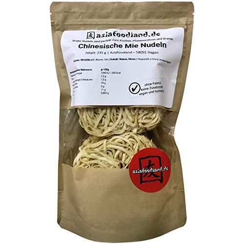 Asiafoodland - Chinesische Mie Nudeln - hochwertig, 1er Pack (1 x 235 g) von asiafoodland.de