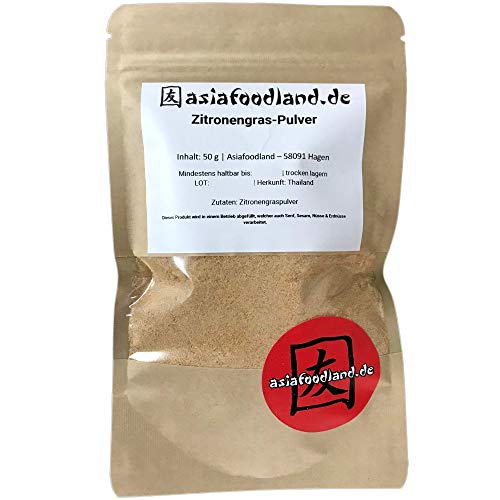 Asiafoodland - Zitronengras Pulver - Lemongrass Powder, 1er Pack (1 x 50g) von asiafoodland.de