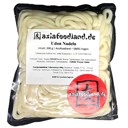 Asiafoodland - frische Udon Nudeln, 1er Pack (1 x 200 g) von asiafoodland.de