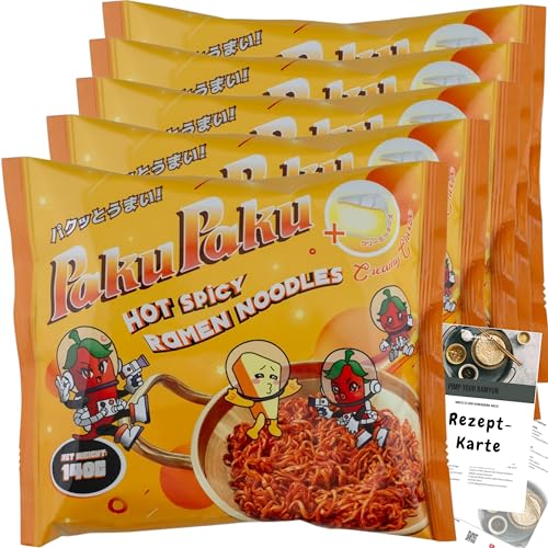 asiafoodland - PakuPaku scharfe Ramen Set (5 x 140g, Creamy Cheese) von asiafoodland.de