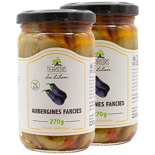 Terroirs du Liban - Makdous in Sonnenblumenöl - eingelegte Aubgerinen mit Chilli und Walnüssen 270 g - Fairtrade (2 x 270 g) von baba GOURMET