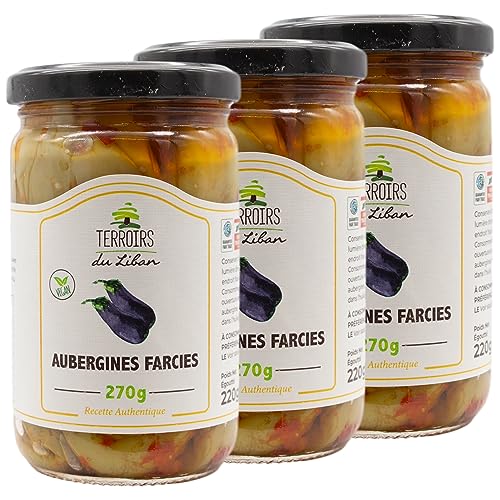 Terroirs du Liban - Makdous in Sonnenblumenöl - eingelegte Aubgerinen mit Chilli und Walnüssen 270 g - Fairtrade (3 x 270 g) von baba GOURMET