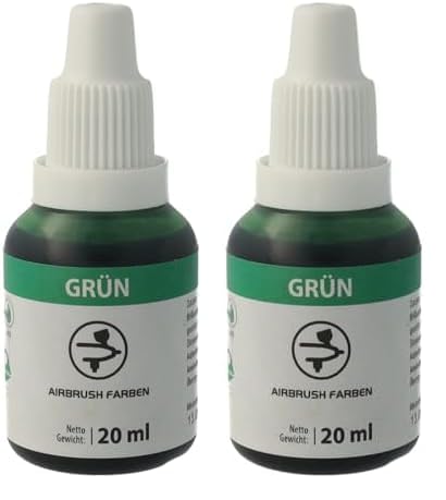 Bakeryteam Airbrush Lebensmittelfarbe Grün/Green 20ml (Packung mit 2) von bakeryteam