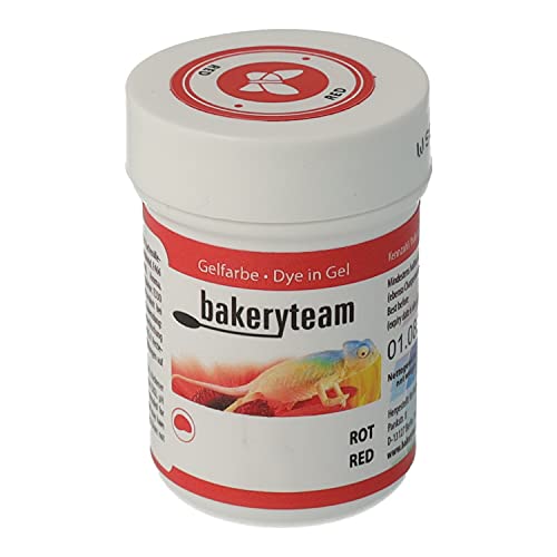 bakeryteam Lebensmittelfarbe Glasurfarbe Icing Colour Gelfarbe Red 35g von bakeryteam