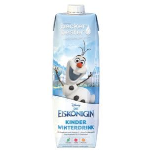 beckers bester Disney die Eiskönigin Kinder Wintergetränk gelb, 6er Pack (6 x 1 l) von beckers bester