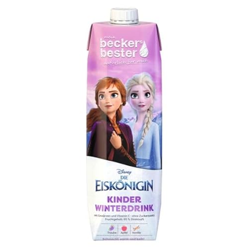 beckers bester Disney die Eiskönigin Kinder Wintergetränk rot, 6er Pack (6 x 1 l) von beckers bester