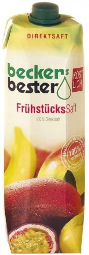 beckers bester Frühstückssaft - Mehrfruchtsaft - 6er Pack - 100% natürlicher Direktsaft - Co2-neutral hergestellt – Vegan – Ohne Zuckerzusatz – Ohne Gentechnik – Glutenfrei – Laktosefrei -6 x 1000 ml von Beckers bester