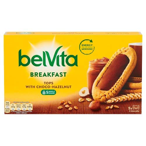 Belvita Tops Choco Haselnüsse Kekse, 250 g, 5 Stück von belVita