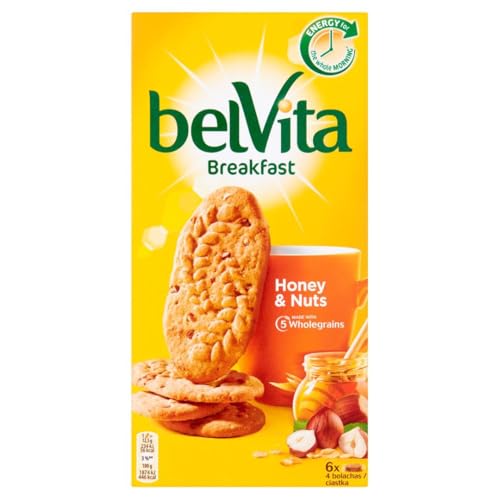 belVita Breakfast Getreidekuchen mit Honig Nüssen und Schoko Stücke 300g von belVita