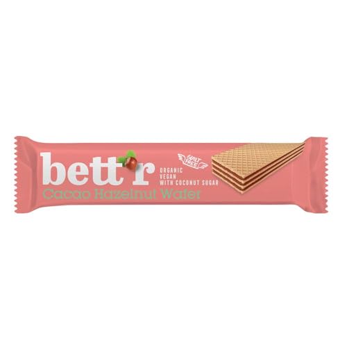 Bett'r Cacao Hazelnut Wafer, Kakao Haselnuss Waffelschnitte, 30g (1) von bett r