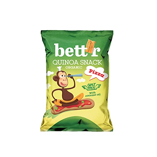 Bett’r Quinoa Snacks-Pizza. Bio, Organisch, Gluten free und Vegan-12 x 50g von Sattie