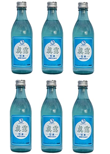 bick.shop® 6x Soju 360ml Korea original 12-21% Vol Alk. Branntwein Reiswein koreanischer Wodka Jinro (Retro) von bick.shop