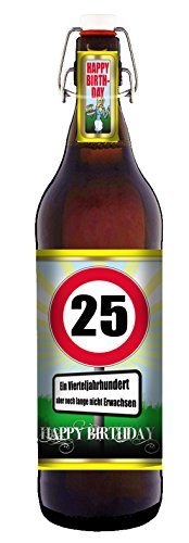 25 Jahre - 1 Liter Flasche mit edlem Pils von bierundmehr