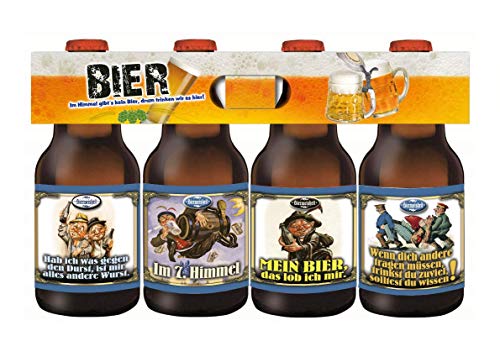 Bierweisheiten das Bier Geschenk im 4-er Träger von bierundmehr