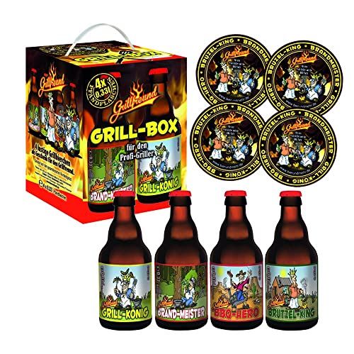 Bierwürfel Grill 4 x 0,33l Pils mit 4 Sammler-Bierdeckel von bierundmehr