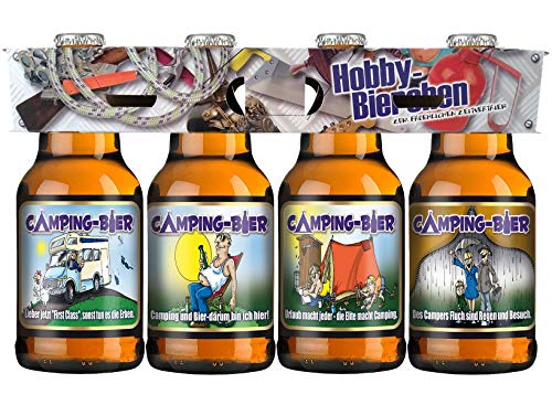 Camping Bier im Hobby Motiv Träger von bierundmehr