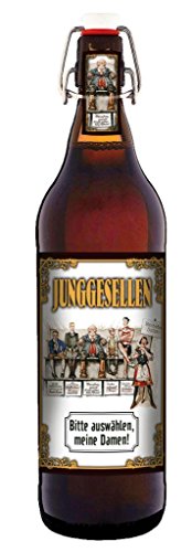 Junggesellen 1 Liter Flasche mit Bügelverschluss (keine Geschenkverpackung) von bierundmehr