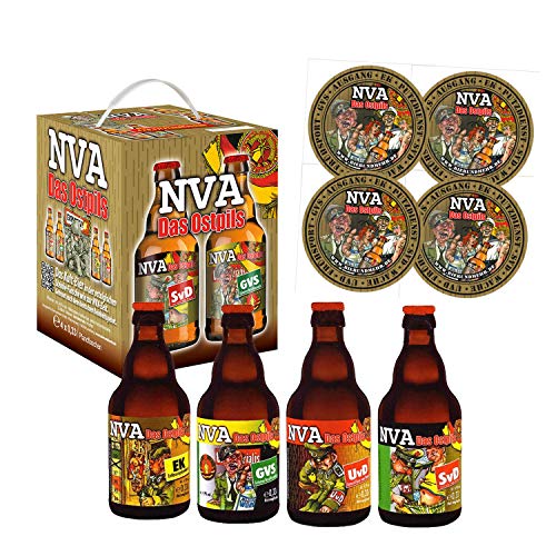 NVA Bierwürfel 4X0,33l mit 4 Sammler Bierdeckel von Bierundmehr