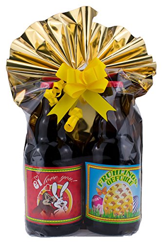 Ostern 2er- Geschenkeset in Folie und Schleife verpackt als Geschenk (Geschenkeset Teil 2) von bierundmehr