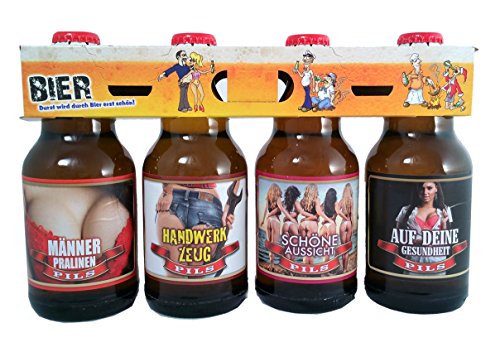 Sexy Bier im 4er Bierschaum-Träger (4x0,33l) von bierundmehr