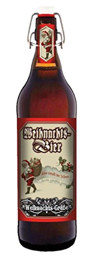 Weihnachts-Bier - Weihnachts-Bier 1 Liter Flasche mit Bügelverschluss (keine Geschenkverpackung) von bierundmehr