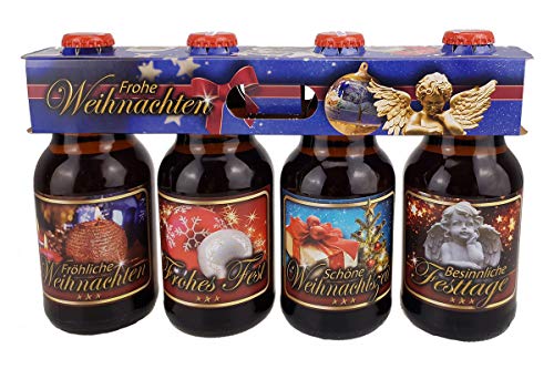 Weihnachtsbier Fröhliche Weihnachten im Weihnachtsgeschenkträger von bierundmehr