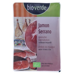 Jamón Serrano ETG, luftgetrocknet, geschnitten von bio-verde