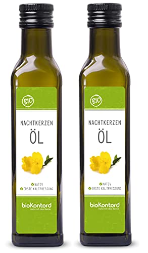 Bio Nachtkerzenöl 500ml (2x 250ml) nativ und kaltgepresst I 100% rein von bioKontor von bioKontor