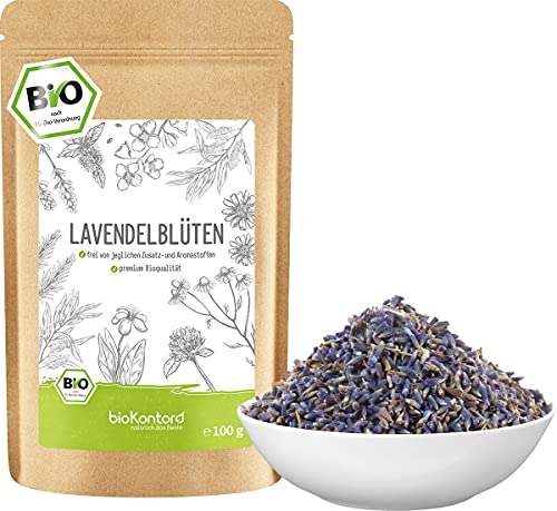 Lavendelblüten getrocknet BIO 100 g I Lavendel 100% natürlich - Lebensmittelqualität I duftintensiv I Gewürz und Lavendeltee I bioKontor von bioKontor