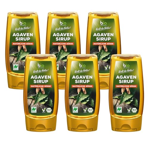 biozentrale Agavensirup | 6 x 350 g Bio Agavendicksaft | Idealer Agaven Sirup | Süßungsmittel und Ahornsirup Alternative | Agavennektar Ersatz von bioZentrale