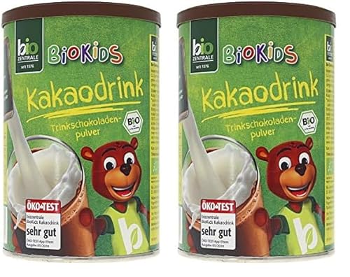 biozentrale BioKids Kakaodrink 300 g, Bio Trinkschokolade Kakaopulver fairtrade (Packung mit 2) von bioZentrale