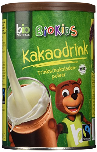 biozentrale BioKids Kakaodrink Trinkschokolade Kakaopulver fairtrade Bio, 4er Pack (4 x 300 g) von bioZentrale