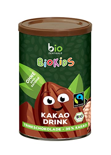 biozentrale BioKids Kakaodrink Trinkschokolade Kakaopulver fairtrade Bio, 4er Pack (4 x 300 g) von bioZentrale