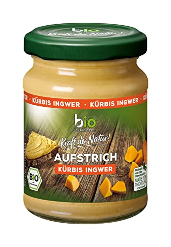 biozentrale Brotaufstrich Kürbis Ingwer 125 g | vegan, glutenfrei & laktosefrei | frisch aromatisch, mit Trendzutat Ingwer | lecker auf Brot oder zum Verfeinern von Gerichten von bioZentrale