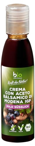 biozentrale Crema con Aceto Balsamico | 12x150ml | BALSAMICO DI MODENA IGP | mildlich süß | traditionelles Rezept | Perfekt für Antipasti und Salate von bioZentrale