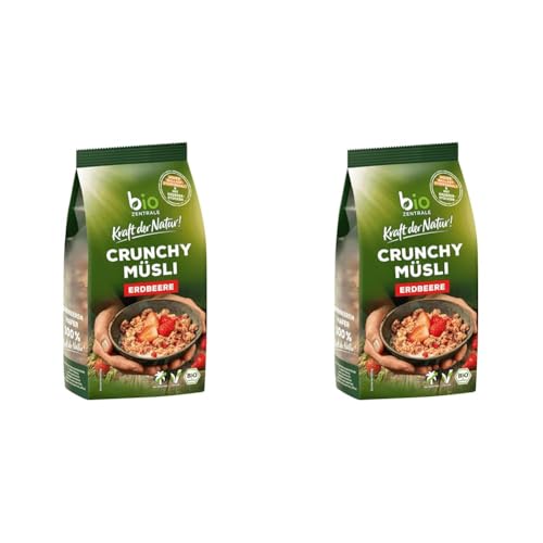 biozentrale Crunchy Müsli Erdbeere, 375 g (Packung mit 2) von bioZentrale