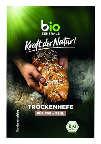 biozentrale Trockenhefe | 1 Päckchen getrocknete Bio-Hefe entspricht ½ halben Würfel Frischhefe | reicht für 500 g Mehl | vegan und glutenfrei | für herzhafte und süße Backwaren (Packung mit 10) von bioZentrale